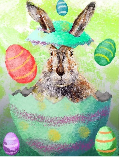 R Young Gallery - Paint Easter Bunny
