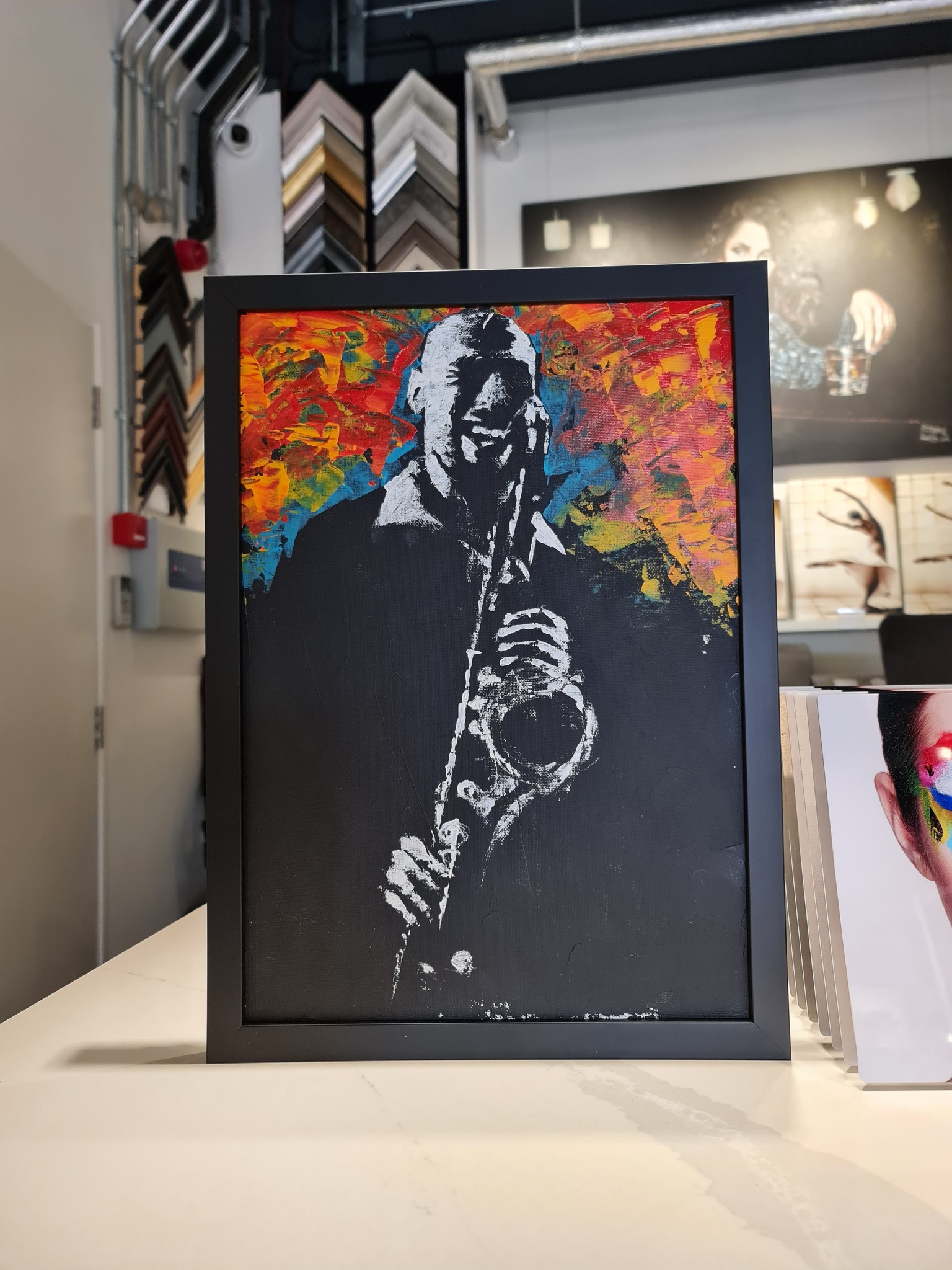 R Young Gallery - Paint Sax Player